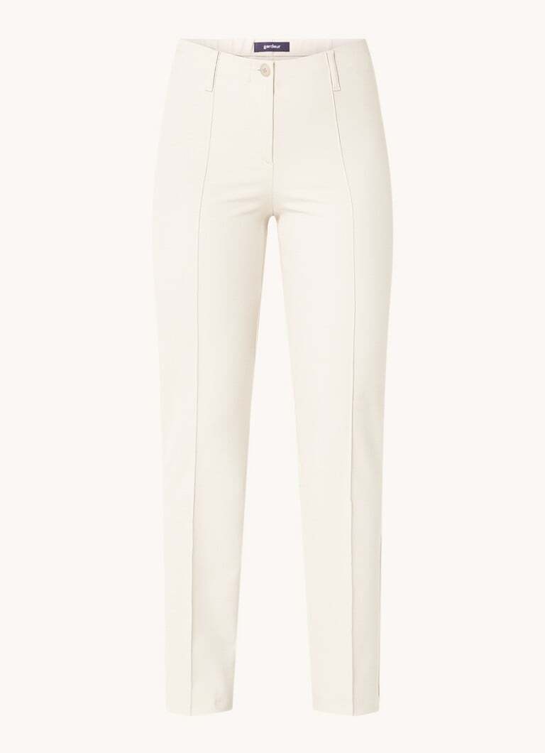 Gardeur Gardeur Hose high waist tapered fit pantalon met plooidetail