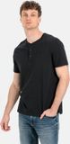 camel active Henleyshirt met korte mouwen van zuiver katoen - Maat menswear-3XL - Donker grijs