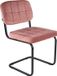 Kick Collection KICK® IVY Eetkamerstoel – Velvet – Buisframe – Roze