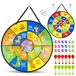 Merkloos Speldarts 72 cm dubbelzijdig bord met 18 klittenband ballen voor kinderen