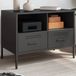 Maison Exclusive - meuble TV, noir, 68x39x50,5 cm, acier