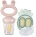 Haakaa Fresh Food Feeder Mini Combo | Blush Feeder en Pea Green Tray