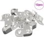 vidaXL Kledingroedeinde - 12 st - Wit - Zink - 40 x 18 x 10 mm - IJzer