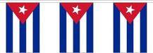 Merkloos / Sans marque Shoppartners Bv Feest vlaggetjes/vlaggenlijn - Cuba - 300 cm - slingers versiering - buiten/binnen - polyester