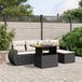 Maison Exclusive - Ensemble de meubles de jardin 6 pièces avec canapé et coussins, noir, en polyrotin