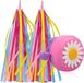 Wan GmbH Sonnette et streamers pour enfants pour filles - Sonnette de vélo fleurie avec streamers de guidon pompons de trottinette - Accessoires joyeux pour vélo d'enfant (coloré)