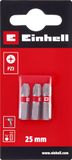 Originele Einhell Standaard Bits 3-delig 25 mm PZ3