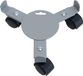 Louis Moulin Plantroller rond uitschuifbaar staal grijs alu 27-37cm