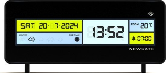 Newgate Futurama LCD - Black Digital Alarm Clock
