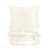 NOUS Living katoenen ruffle dekbedovertrek 1-persoons (140x200 cm)