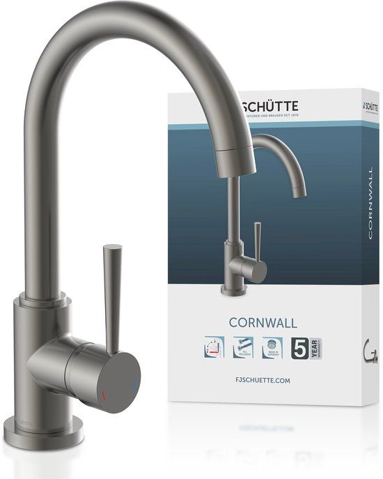 SCHÜTTE Cornwall Design Keukenkraan - Grafiet Mat - Draaibare Uitloop