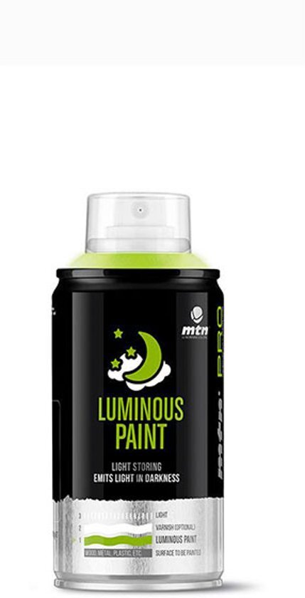 Montana-Colors MTN Glow in the Dark spuitverf - 150ml Lichtgevende Glow in the Dark verf