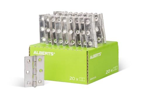Alberts 851989 Scharnier - Halfbreed - RVS - 63 x 43 mm - Set van 20