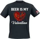 Alkohol & Party Beer Is My Valentine Heren T-shirt - zwart - 3XL