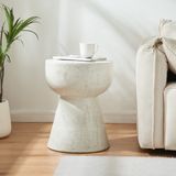 [en.casa] Bijzettafel Oulvepijanse rond 40 cm wit