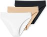 uncover by SCHIESSER Schiesser Uncover by Schiesser 3 PACK Tai Slip - Dames Onderbroek - zwart wit nude