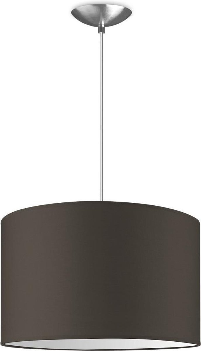 Home Sweet Home Hanglamp - - verlichtingspendel inclusief lampenkap - moderne pendellamp - 1 lichts - Ø 35 cm lengte 100cm - geschikt voor E27 LED lampe - taupe
