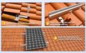Kit de montage de panneau solaire - Fixation par crochet de tuile - Fixation photovoltaïque - 6 pièces