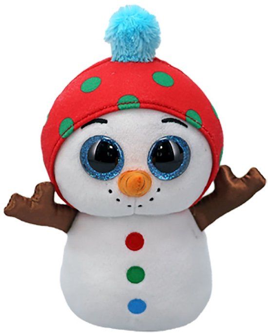 Ty Beanie Boo kerst sneeuwpop pluche 15cm speelgoed