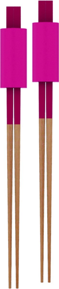 Zak!Designs Chopsticks - incl. Stokjeslegger - Set van 2 Stuks - Ø 24 cm - Fuchsia