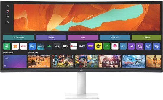 LG 34U601SA-W UltraWide Smart Monitor - Quad HD - WebOs - Apple AirPlay - Google Cast - 34 inch