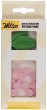 Wilton Eetbare Papieren Decoraties - Bloemen & Bladeren Roze - Set/11