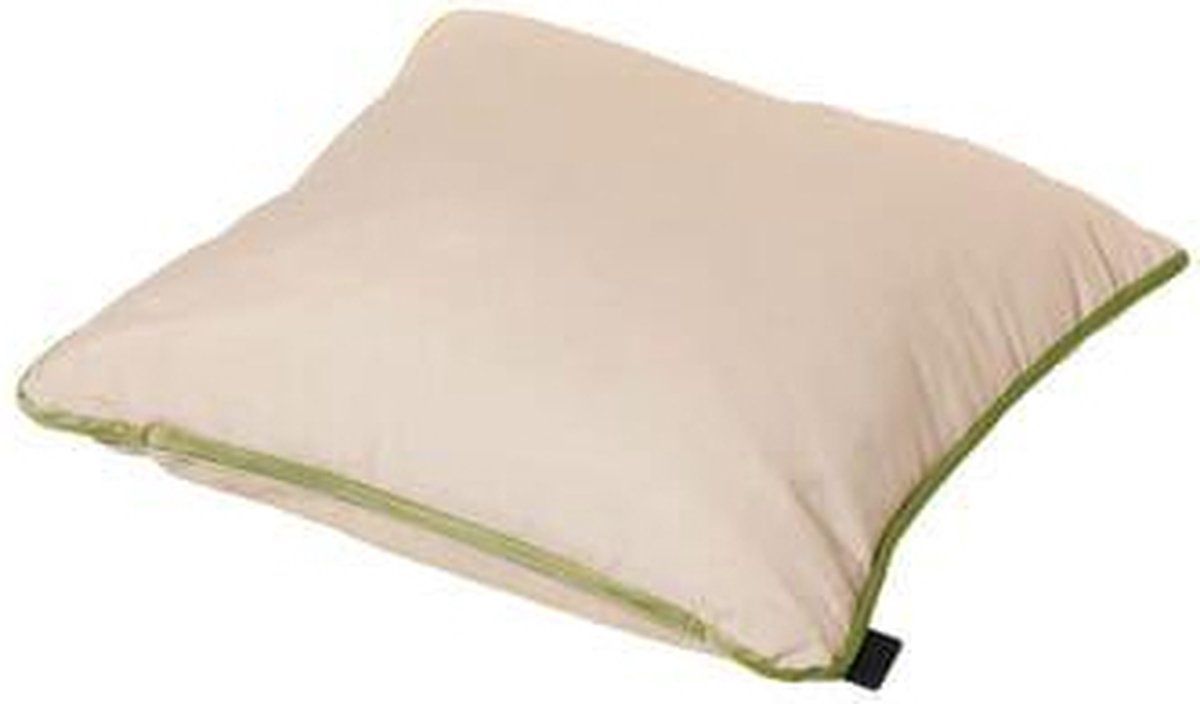 Madison Sierkussen 45x45 cm Velvet green piping / Panama linnen - Groen