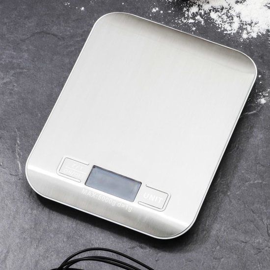 HI Keukenweegschaal digitaal wit - Kunststof - 16298