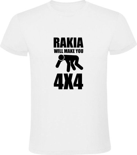 Sol's Rakia will make you 4x4 Men's T-shirt - White - Size S