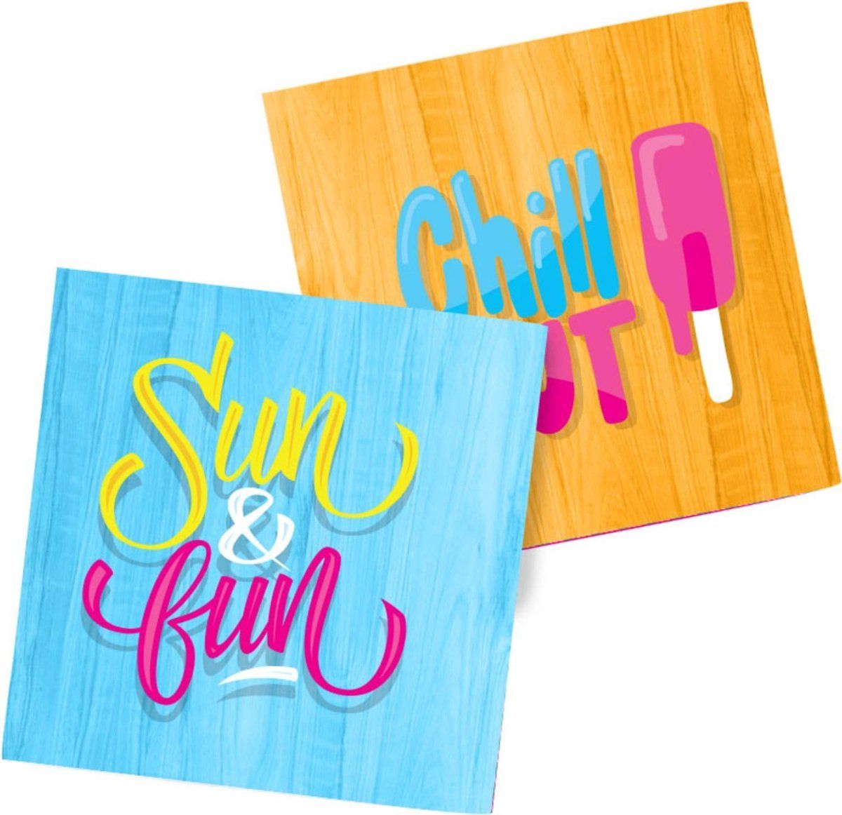 Folat Servetten Zomer 25x25cm - 16 Stuks - Multi Kleuren