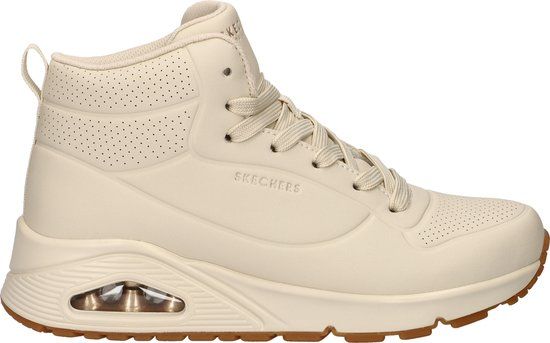 Skechers Uno - Stand High Dames Sneakers - Wit - Maat 36 - Hoge sneakers voor dames