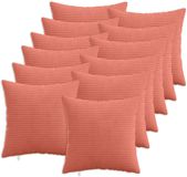 vidaXL - Kussensloop - 12 stuks - HEERLEN - Rood - Oranje - 50 x 50 cm - corduroy