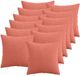 vidaXL - Kussensloop - 12 stuks - HEERLEN - Rood - Oranje - 50 x 50 cm - corduroy