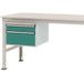 Manuflex ZB4564.0001 Boîtier sous-plan stationnaire, utilisation 300 mm avec 2 tiroirs. Pour table profondeur 1200 mm