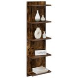 vidaXL Wandplank Gerookt eiken 30 x 15 x 100 cm Bewerkt hout