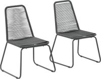 vidaXL Tuinstoelen 2 stuks poly rattan zwart