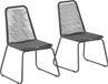 vidaXL Tuinstoelen 2 stuks poly rattan zwart