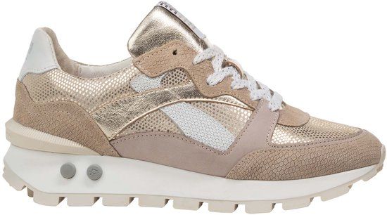 Floris van Bommel SFW-10157 Lage sneakers Vrouwen Suède Beige