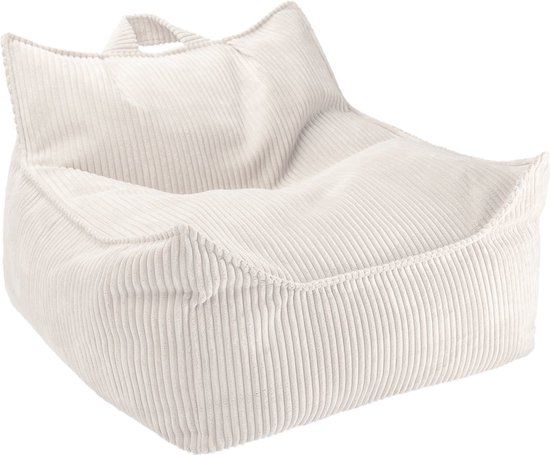 Wigiwama Corduroy Flip Chair / Slaapfauteuil - 65x60x25cm - Marshmallow