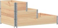 vidaXL Verhoogde plantenbak 3-laags 120x80 cm massief grenenhout