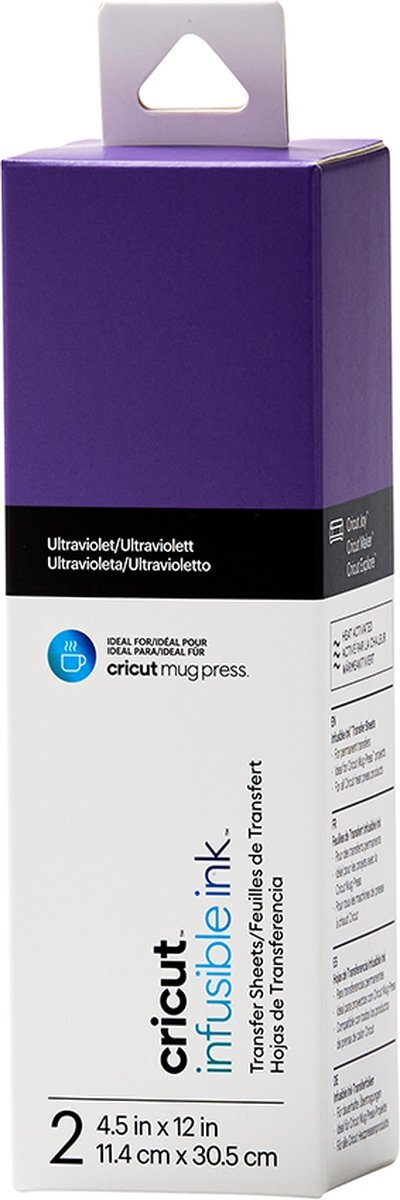 CRICUT Infusible Ink Transfer Sheets 2-pack (Ultraviolet) - ideal size for MugPress