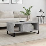 vidaXL Salontafel Bewerkt Hout Betongrijs 90x50x36,5 cm