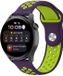 By Qubix Qubix - Sport Edition Siliconen bandje voor Garmin Forerunner 970 / 570 (47mm) / 255 - Paars + groen - 22mm