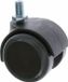 AMIG Meubelwiel - zwenkwiel met PU loopvlak - 1x - D50mm - M8 schroefbevestiging - 50kg - zwart