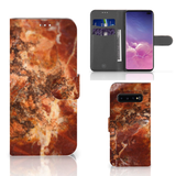 B2Ctelecom Samsung Galaxy S10 Plus Bookcase Marmer Bruin