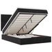 vidaXL Ottoman bed met matrassen en LED's 140x200cm fluweel zwart