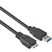 Allteq USB-kabel USB 3.2 Gen 1 (3.1 Gen 1) 5 m Micro-USB B Zwart