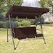 vidaXL Banc de jardin avec auvent, couleur café