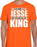 Bellatio Decorations Shoppartners Bv Naam cadeau t-shirt - my name is Jesse - but you can call me King - oranje - heren - koningsdag - verjaardag - sport S