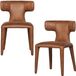 WOOOD Permit Eetkamerstoelen - Leerlook - Cognac - Set van 2